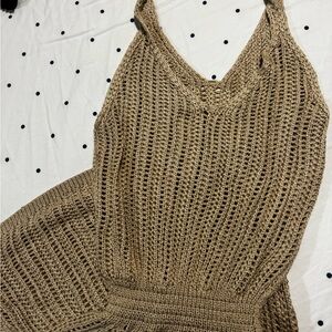 Cupshe Tan Knit Swim Coverup